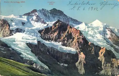 AK / Ansichtskarte Kleine Scheidegg Interlaken mit Jungfrau Kat. Kleine Scheidegg
