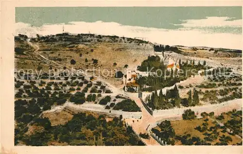 AK / Ansichtskarte Jerusalem Yerushalayim Mont de l Ascension et Jardin de Gethsemani Kat. Israel