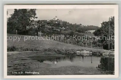 AK / Ansichtskarte Linz Donau Blick zum Poestlingberg Wallfahrtskirche Kat. Linz