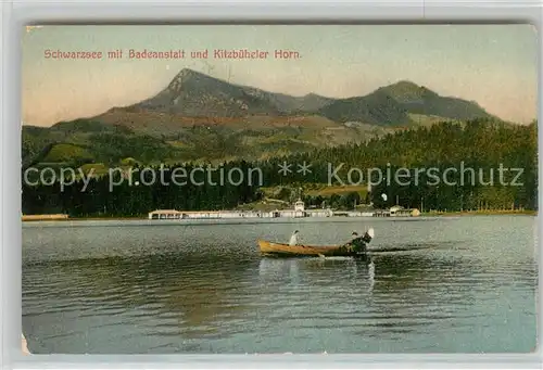 AK / Ansichtskarte Schwarzsee Tirol Badeanstalt Kitzbueheler Horn Kitzbueheler Alpen Kat. Kitzbuehel