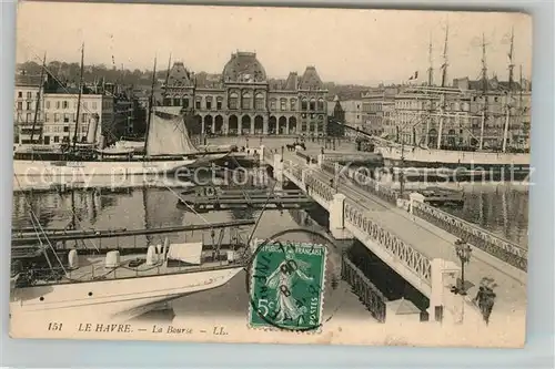 AK / Ansichtskarte Le Havre La Bourse Pont Bateaux Kat. Le Havre