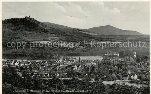 AK / Ansichtskarte Eberstadt Darmstadt mit Frankenstein und Melibocus Kat. Darmstadt