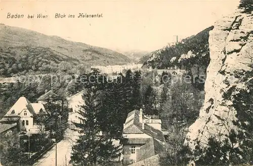 AK / Ansichtskarte Baden Wien Blick ins Helenental Kat. Baden