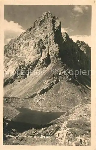 AK / Ansichtskarte Wolayersee mit Seekopf Kat. Karnische Alpen