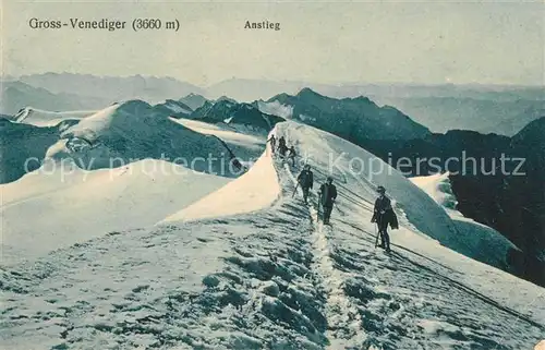 AK / Ansichtskarte Bergsteigen Klettern Gross Venediger Anstieg  Kat. Bergsteigen