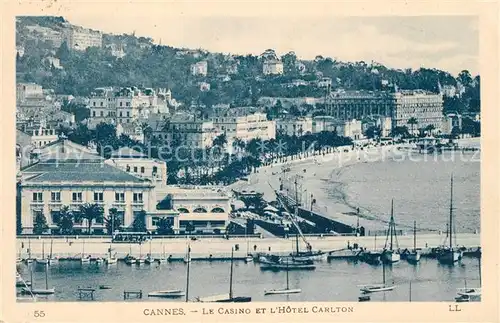 AK / Ansichtskarte Cannes Alpes Maritimes Le Casino et Hotel Carlton Kat. Cannes