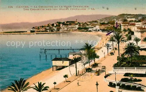 AK / Ansichtskarte Cannes Alpes Maritimes La Croisette et le Mont Chevalier Kat. Cannes