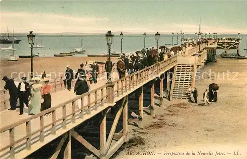 AK / Ansichtskarte Arcachon Gironde Perspective de la Nouvelle Jetee Kat. Arcachon