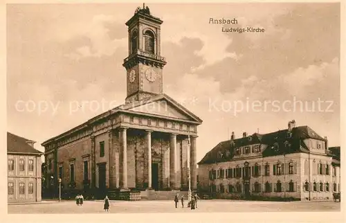 AK / Ansichtskarte Ansbach Mittelfranken Ludwigs Kirche Kat. Ansbach