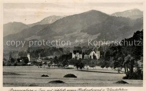 AK / Ansichtskarte Brannenburg mit Schloss Hochsalwand und Wendelstein Kat. Brannenburg
