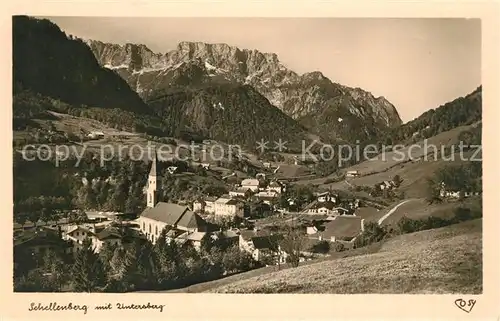 AK / Ansichtskarte Schellenberg Marktschellenberg mit Untersberg