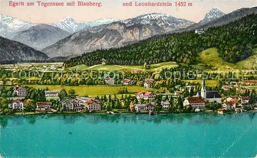 AK / Ansichtskarte Egern Tegernsee mit Blauberg und Leonhardstein Kat. Rottach Egern