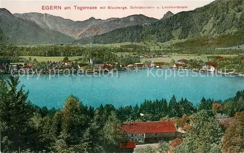 AK / Ansichtskarte Egern Tegernsee mit Blauberge Schildenstein und Leonhardstein Kat. Rottach Egern