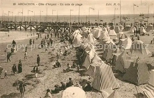 AK / Ansichtskarte Arcachon Gironde Cote dArgent Un coin de plage Kat. Arcachon