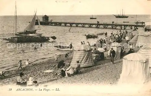 AK / Ansichtskarte Arcachon Gironde La Plage Kat. Arcachon