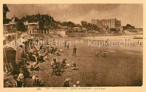 AK / Ansichtskarte Arcachon Gironde Cote dArgent La Plage Kat. Arcachon