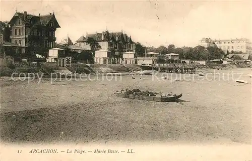 AK / Ansichtskarte Arcachon Gironde La Plage Maree Basse Kat. Arcachon