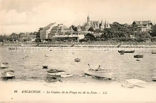 AK / Ansichtskarte Arcachon Gironde Le Casino de la Plage vue de la Jetee Kat. Arcachon