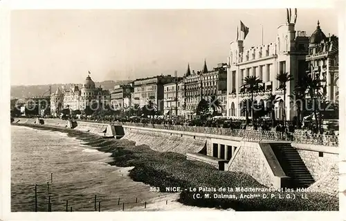 AK / Ansichtskarte Nice Alpes Maritimes Palais de la Mediterrannee et les Hotels Kat. Nice