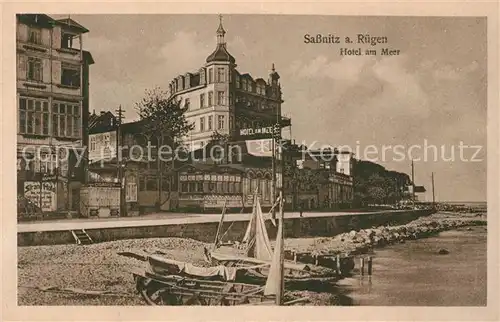 AK / Ansichtskarte Sassnitz Ostseebad Ruegen Hotel am Meer Strand  Kat. Sassnitz