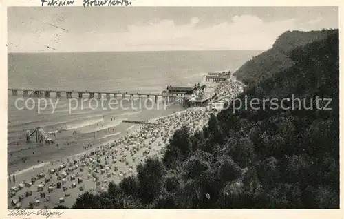 AK / Ansichtskarte Sellin Ruegen Panorama Kueste Strand Seebruecke Kat. Sellin Ostseebad