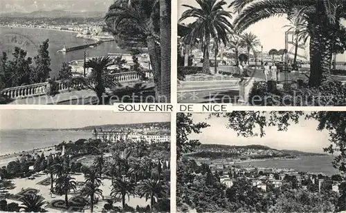 AK / Ansichtskarte Nice Alpes Maritimes Souvenir de la ville Port Jardin Promenade Cote d Azur Kat. Nice