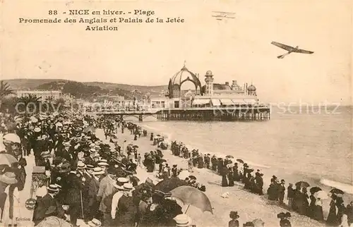 AK / Ansichtskarte Nice Alpes Maritimes en hiver Promenade des Anglais Palais de la Jetee Aviation Cote d Azur Kat. Nice