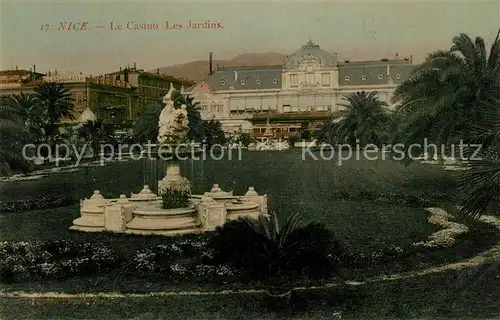 AK / Ansichtskarte Nice Alpes Maritimes Le Casino et les Jardins Fontaine Kat. Nice