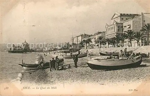 AK / Ansichtskarte Nice Alpes Maritimes Le Quai du Midi Plage Jetee Promenade Cote d Azur Kat. Nice