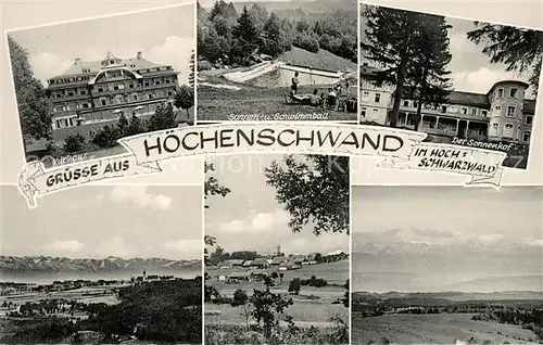 AK / Ansichtskarte Hoechenschwand Kurhaus Schwimmbad Sonnenhof  Kat. Hoechenschwand