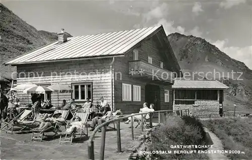 AK / Ansichtskarte Bad Hofgastein Gastwirtschaft Schlossalm Berglift Endstation  Kat. Bad Hofgastein