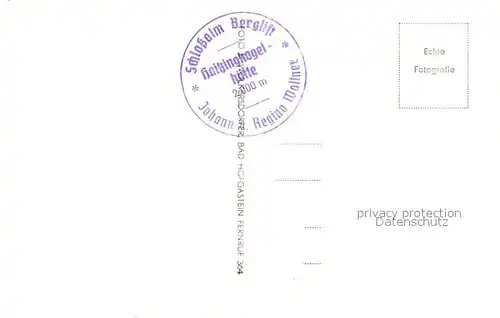 AK / Ansichtskarte Bad Hofgastein Gastwirtschaft Schlossalm Berglift Endstation  Kat. Bad Hofgastein