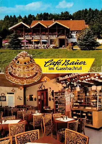 AK / Ansichtskarte Grasellenbach Cafe Konditorei Bauer Kat. Grasellenbach