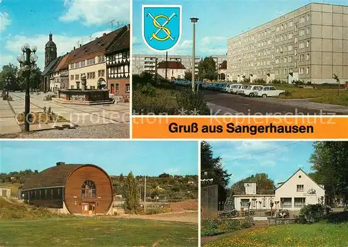 AK / Ansichtskarte Sangerhausen Suedharz Markt Jacobikirche Fassgaststaette Walkmuehle Kat. Sangerhausen