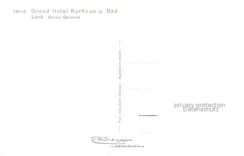 AK / Ansichtskarte Lenk Simmental Grand Hotel Kurhaus Bad Kat. Lenk Simmental