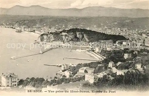 AK / Ansichtskarte Nice Alpes Maritimes Entree du Port vue prise du Mont Boron Cote d Azur Kat. Nice