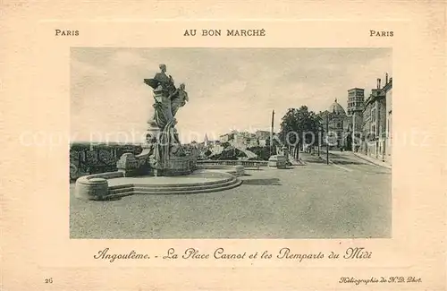 AK / Ansichtskarte Angouleme Place Carnot et les Remparts du Midi Monument Kat. Angouleme