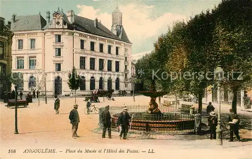 Angouleme Place du Musee Hotel des Postes Fontaine Kat. Angouleme