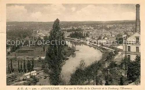 Angouleme Vue sur la Vallee de la Charente et le Faubourg l Houmeau Kat. Angouleme