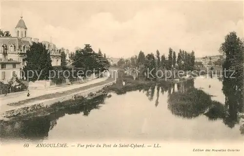 Angouleme Vue prise du Pont de Saint Cybard Vallee de la Charente Kat. Angouleme