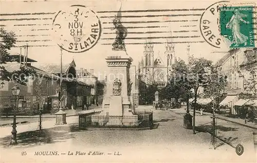 Moulins Allier Place d Allier Monument Eglise Kat. Moulins