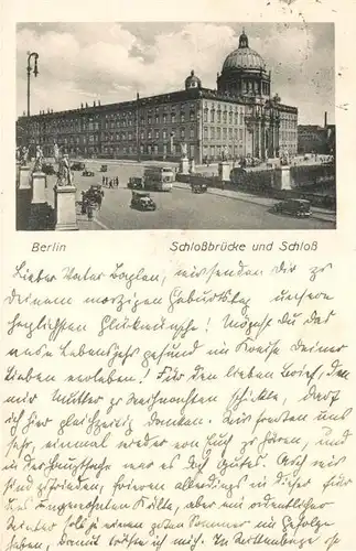 Berlin Schlossbruecke und Schloss Kat. Berlin