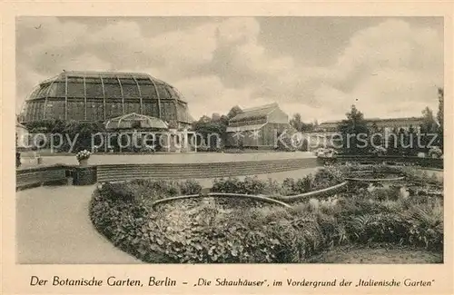 Berlin Botanischer Garten "Schauhaeuser" Italienische Garten Kat. Berlin