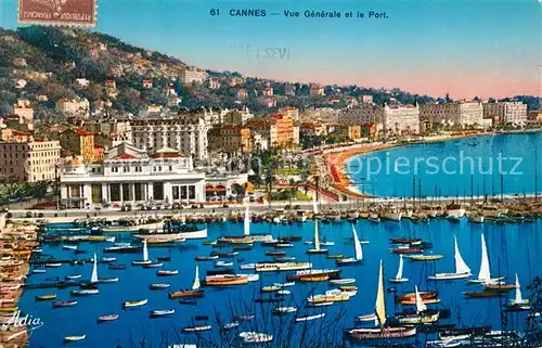 Cannes Alpes Maritimes Vue generale et le Port Cote d Azur Kat. Cannes