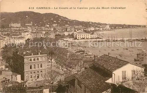 Cannes Alpes Maritimes Le Cours et le Casino pris du Mont Chevalier Cote d Azur Kat. Cannes