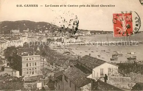 Cannes Alpes Maritimes Le Cours et le Casino pris du Mont Chevalier Cote d Azur Kat. Cannes