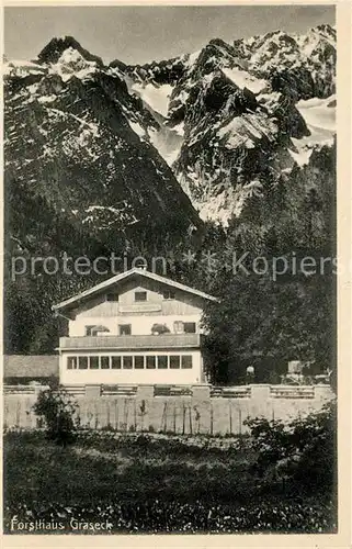 AK / Ansichtskarte Garmisch Partenkirchen Berggasthof Pension Forsthaus Graseck  Kat. Garmisch Partenkirchen