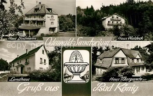 AK / Ansichtskarte Bad Koenig Odenwald Haus Bodmann Haus Waldeck Landhaus Haus Margarete Kat. Bad Koenig