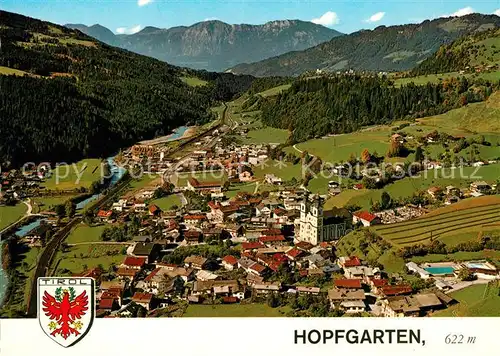 AK / Ansichtskarte Hopfgarten Brixental Pfarrkirche Fliegeraufnahme Kat. Hopfgarten im Brixental