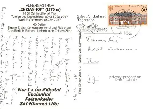 AK / Ansichtskarte Zell Ziller Tirol Alpengasthof Enzianhof  Kat. Zell am Ziller